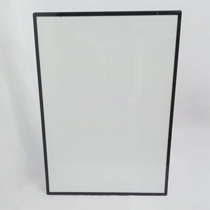 PANEL MENU SLIM BOX 1 CARA A3 CON PEDESTAL (312X427) COLOR NEGRO