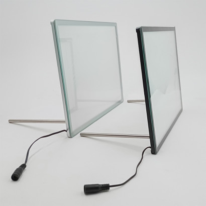 PANEL MENU SLIM BOX 1 CARA A4 CON PINES (225X304) COLOR PLATEADO